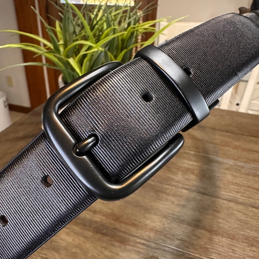 Perry Ellis Reversible Leather Belt Black Brown Mens‎ Size 48/120